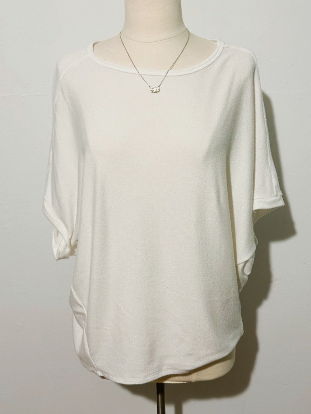 Michael Stars Brushed Knit Dolman White Top